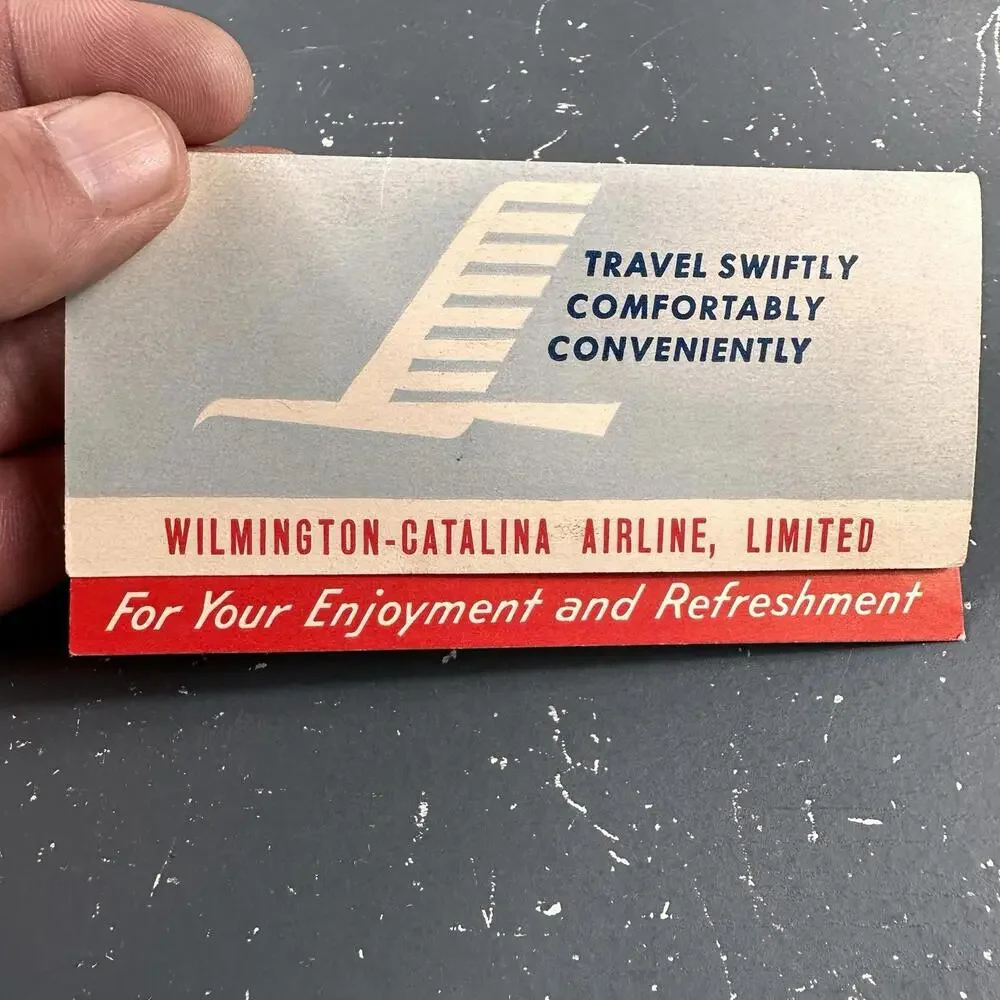 VTG Wrigley's Gum Wilminton-Catalina Airline In Flight Service 2 Spearmint Stick - Picture 3 of 5